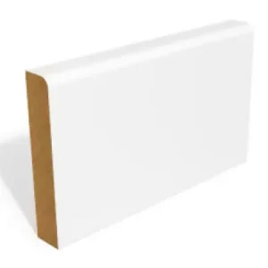 MDF Mouldings – White Primed Bull Nosed Skirting 5.4m