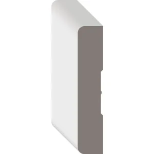MDF Mouldings – White Primed Double Bullnosed Capping 5.4m
