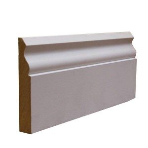MDF Mouldings – White Primed Federation Skirting 5.4m