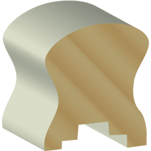 Primed & LOSP H3 FJ Radiata Handrails & Components Ladies Waist Rebated